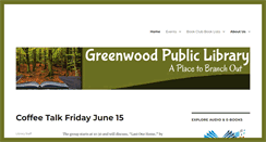 Desktop Screenshot of greenwoodpubliclibrary.org